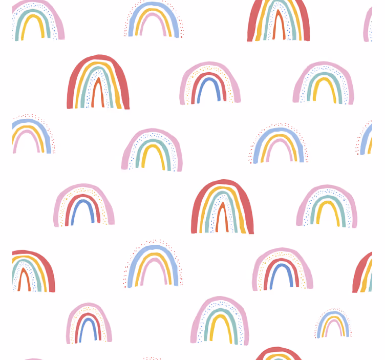 Tenda a rullo cameretta con motivi arcobaleno colorati - TenStickers