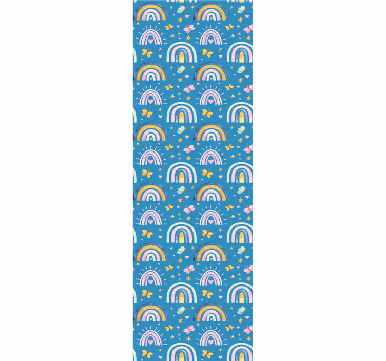 Tenda a rullo cameretta motivi farfalla arcobaleno - TenStickers
