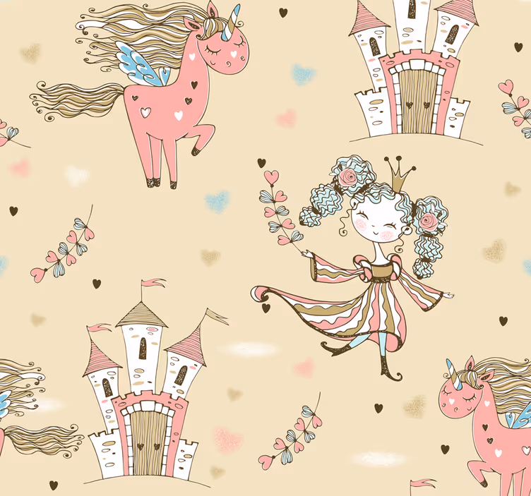 Tenda a rullo cameretta unicorni da favola - TenStickers
