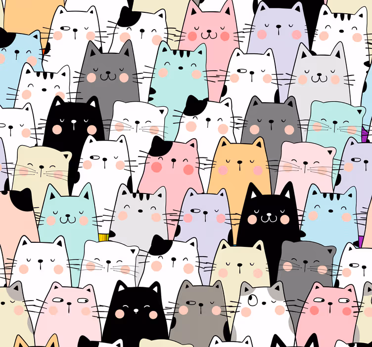 Tenda a rullo cameretta gatti - TenStickers