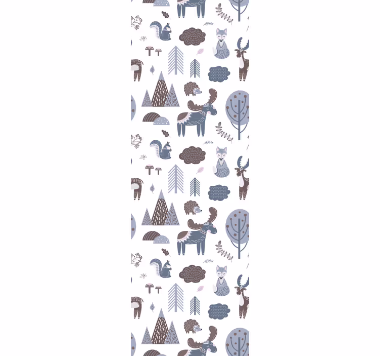 Tenda a rullo cameretta animali nordici - TenStickers