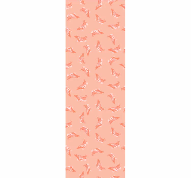 Tenda a rullo cameretta motivo uccelli rosa - TenStickers
