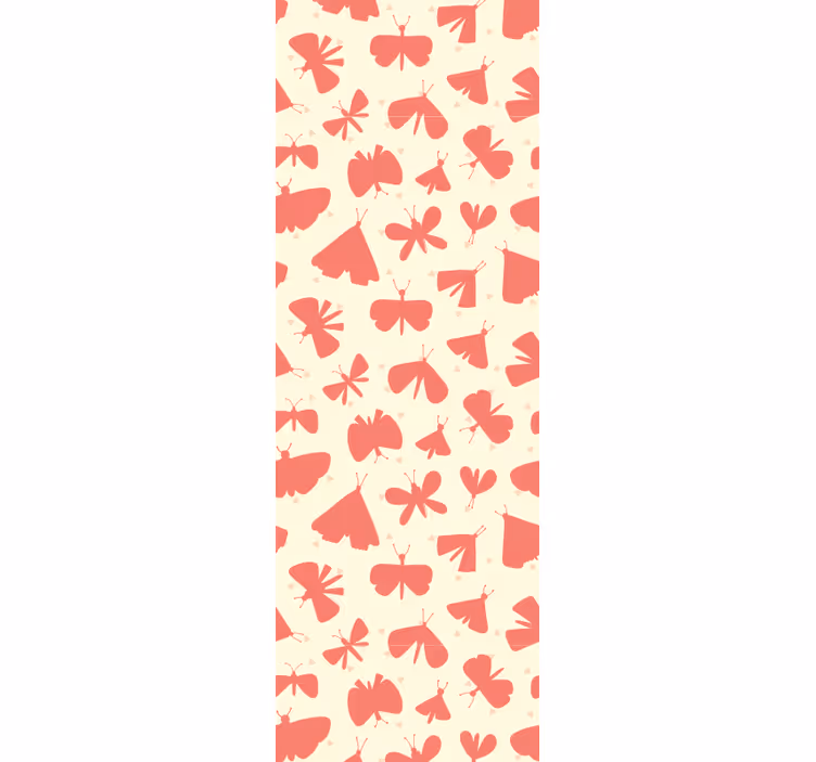 Tenda a rullo cameretta motivo farfalle geometriche rosa - TenStickers