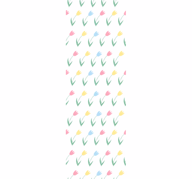 Tenda a rullo cameretta motivo fiori tulipano colorati - TenStickers
