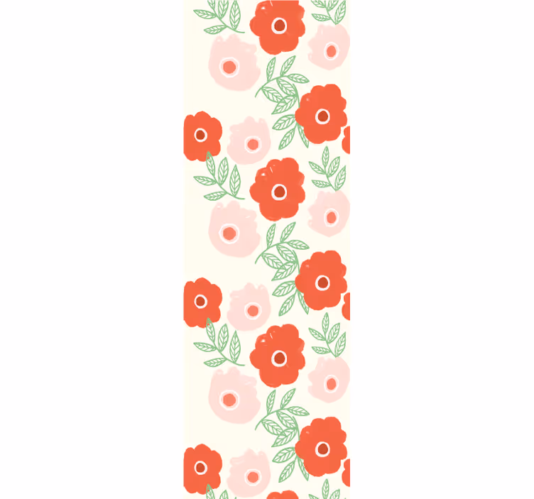 Tenda a rullo cameretta motivo fiori anemone - TenStickers