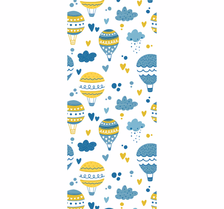 Tenda a rullo cameretta palloni e nuvole colorate - TenStickers