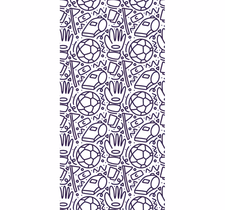 Tenda a rullo cameretta design doodle sportivo - TenStickers