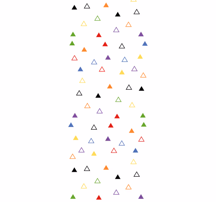 Tenda a rullo cameretta colorata con triangoli vuoti - TenStickers