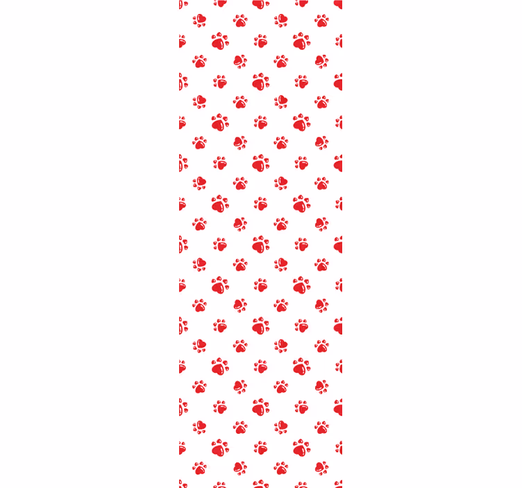 Tenda a rullo cameretta design zampe di gatto e cuore - TenStickers