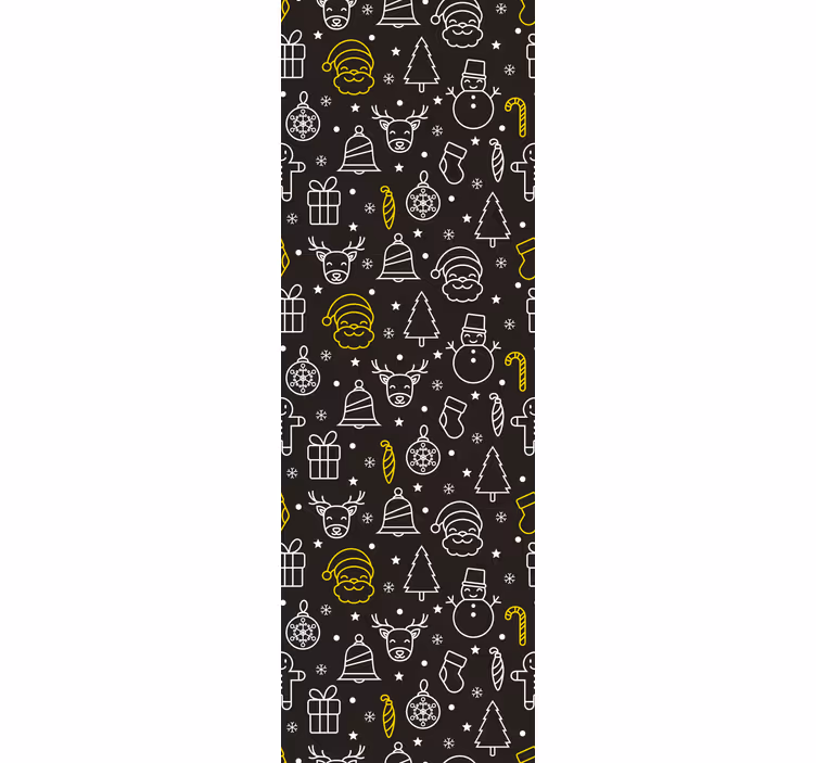 Tenda a rullo cameretta motivo bianco e giallo - TenStickers