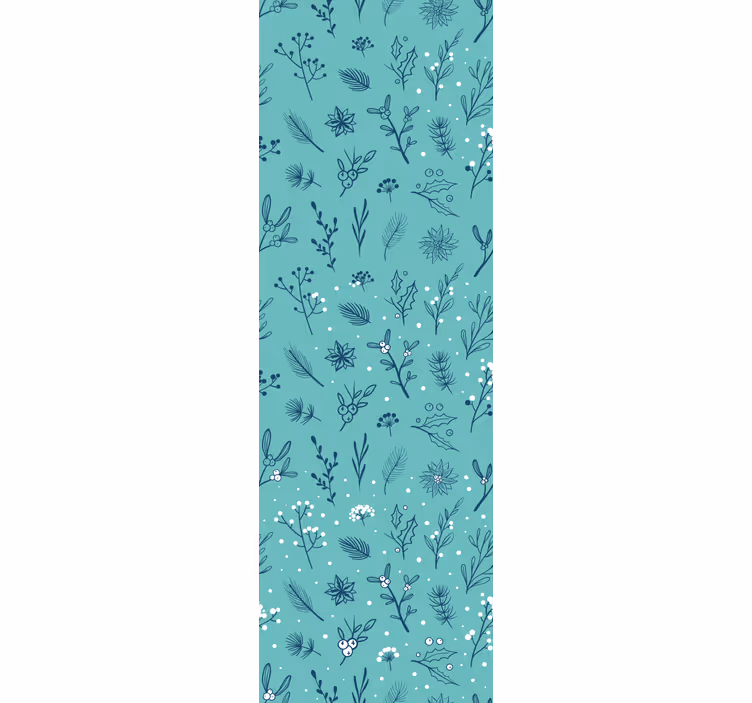 Tenda a rullo cameretta icone natalizie azzurro chiaro - TenStickers