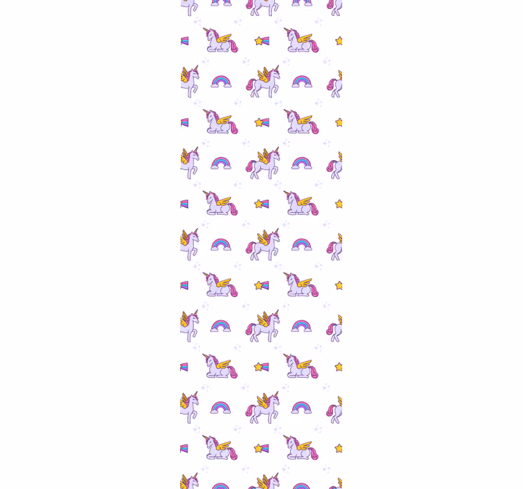 Tenda a rullo cameretta unicorni rosa pastello con ali - TenStickers