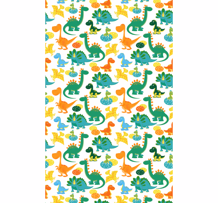 Tenda a rullo cameretta motivo dinosauri colorati - TenStickers