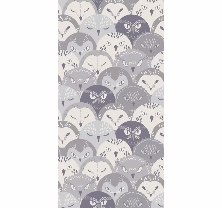 Tenda a rullo cameretta gufo grigio stile nordico - TenStickers