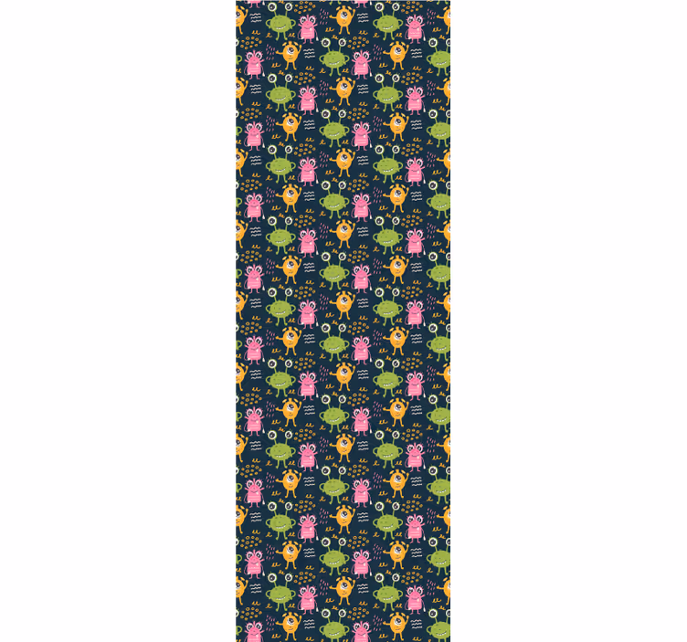 Tenda a rullo cameretta illustrazione alieni colorati - TenStickers