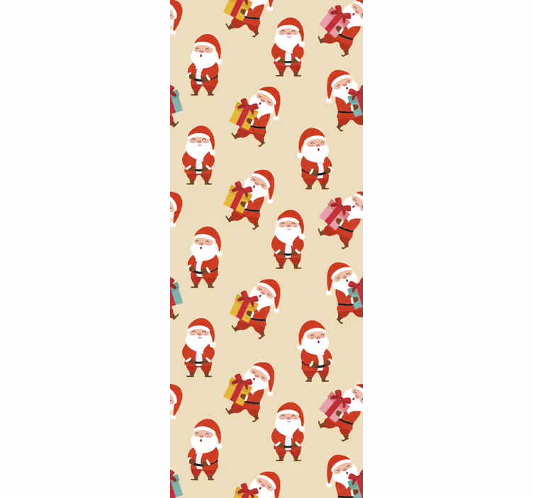 Tenda a rullo cameretta babbo natale sorridente e regali - TenStickers
