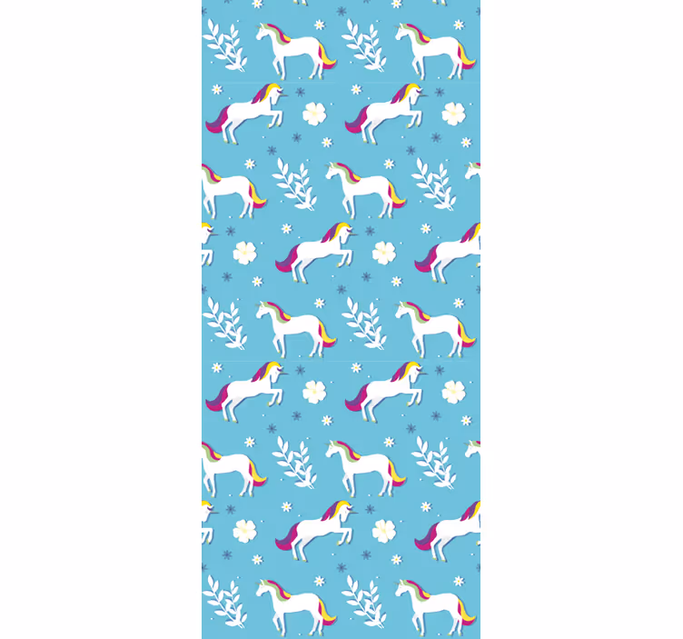 Tenda a rullo cameretta motivo unicorno diverse pose - TenStickers