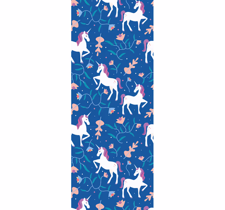 Tenda a rullo cameretta motivo unicorno con piume - TenStickers