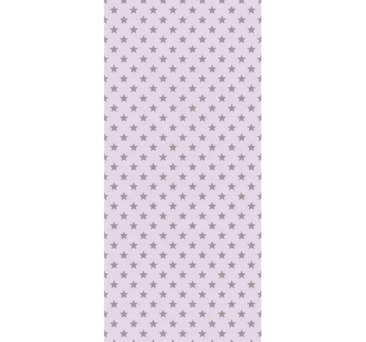 Tenda a rullo cameretta stelle grigie sfondo rosa - TenStickers