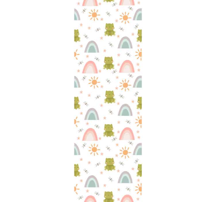 Tenda a rullo cameretta design carino rana tropicale - TenStickers