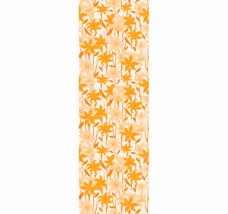 Tenda a rullo cameretta fiori arancioni piccoli e carini - TenStickers
