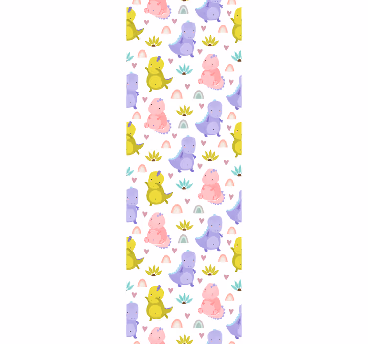 Tenda a rullo cameretta motivo dinosauri colorati - TenStickers