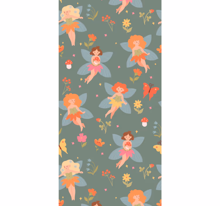 Tenda a rullo cameretta fiori da donna - TenStickers