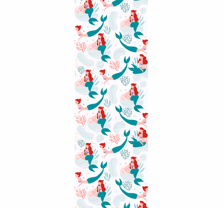 Tenda a rullo cameretta sirena capelli rossi sorridente - TenStickers