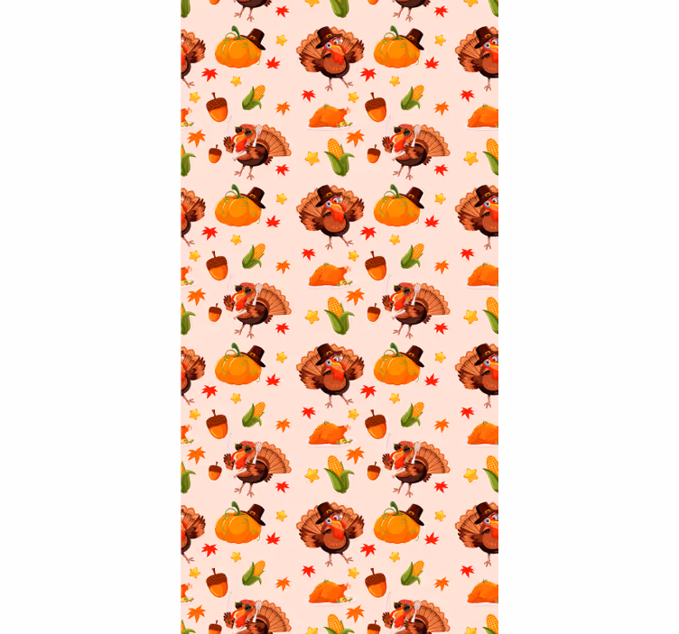 Tenda a rullo cameretta tacchini di ringraziamento - TenStickers