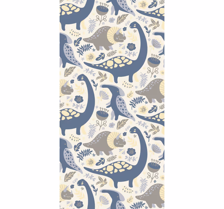 Tenda a rullo cameretta dinosauri blu stile nordico - TenStickers