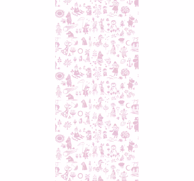 Tenda a rullo cameretta moomin rosa full - TenStickers