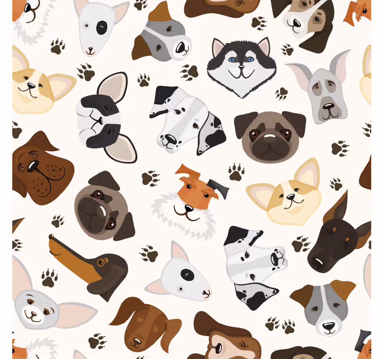 Tenda a rullo cameretta con motivo cuccioli e cani - TenStickers