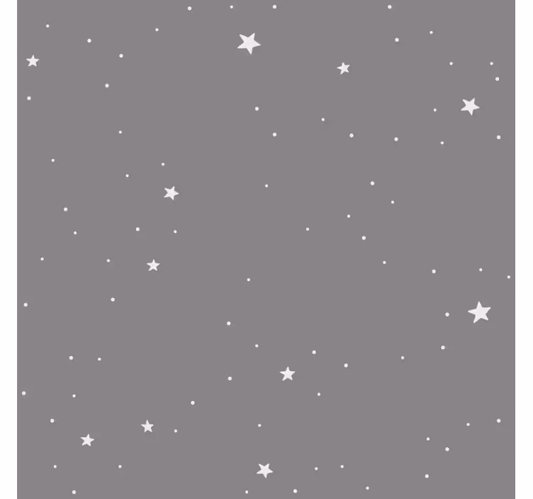 Tenda a rullo cameretta stelle bianche su sfondo grigio - TenStickers