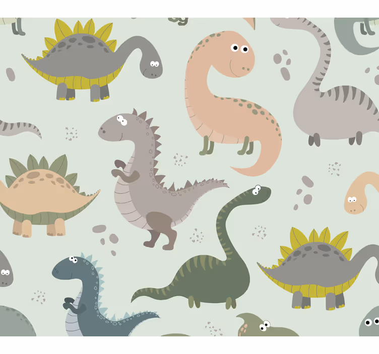 Tenda a rullo cameretta dinosauri sorridenti - TenStickers