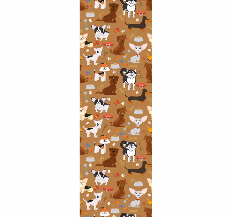 Tenda a rullo cameretta con motivo di cani carini - TenStickers
