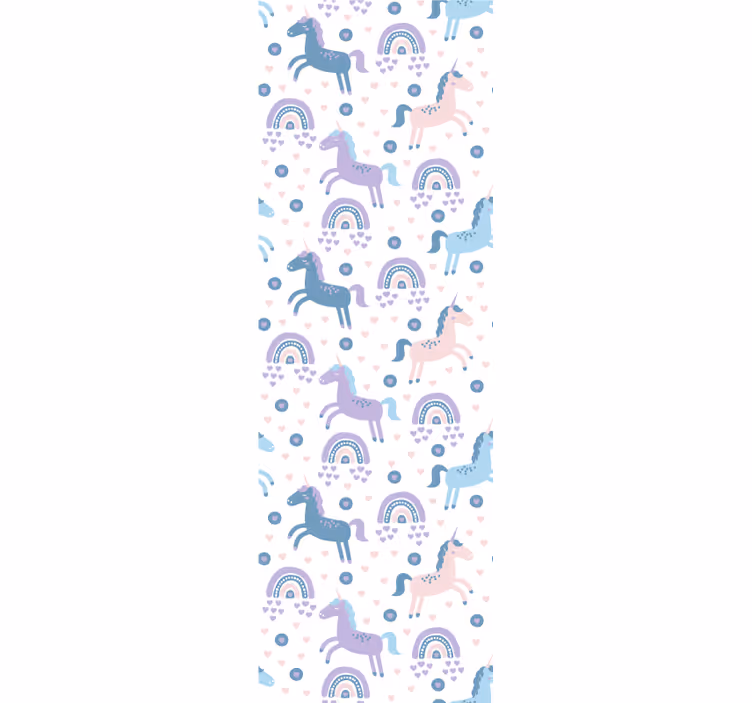 Tenda a rullo cameretta motivo unicorni pastello - TenStickers