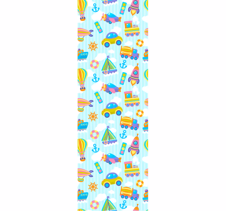Tenda a rullo cameretta design auto carino - TenStickers