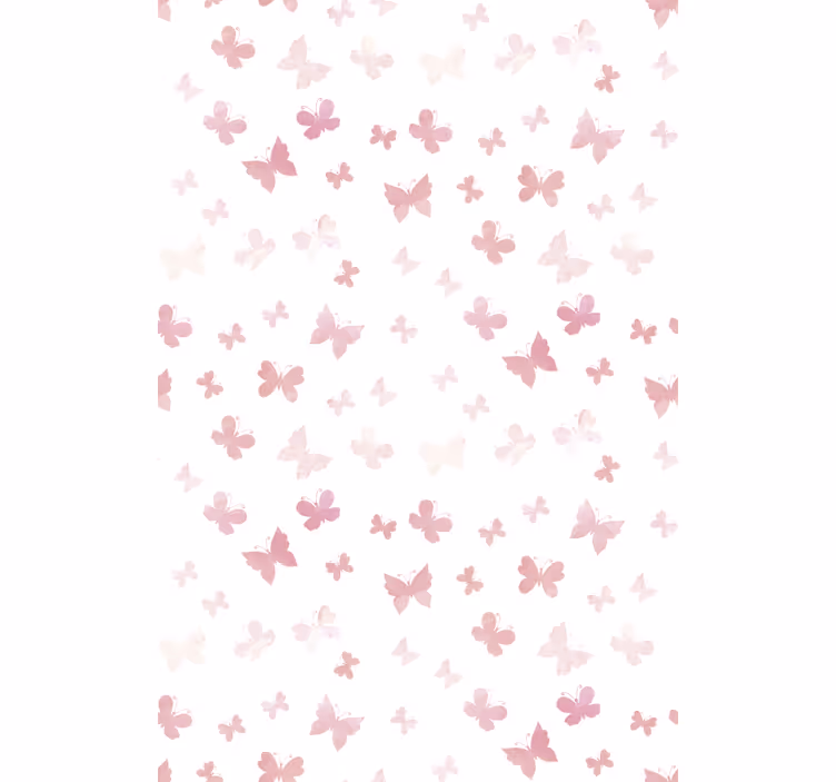 Tenda a rullo cameretta farfalle rosa - TenStickers