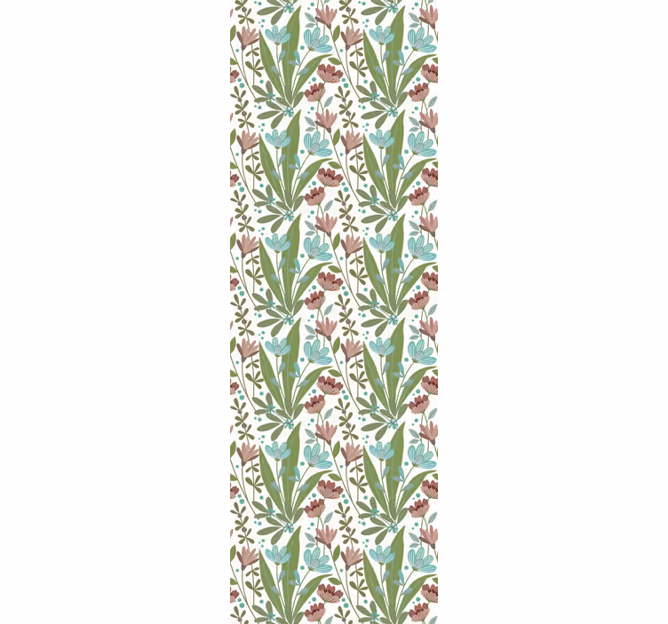Tenda a rullo per ufficio stile floreale vintage - TenStickers
