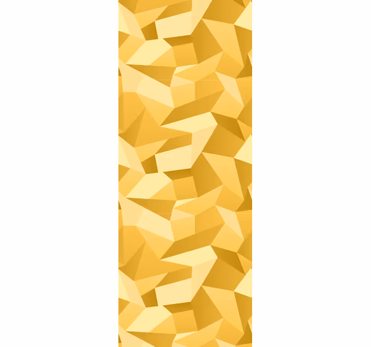 Tenda a rullo per ufficio forme geometriche oro 3d - TenStickers