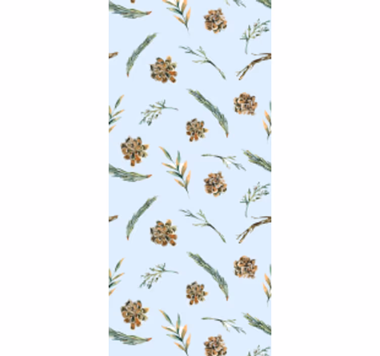 Tenda a rullo per ufficio fiori blu acquerello - TenStickers