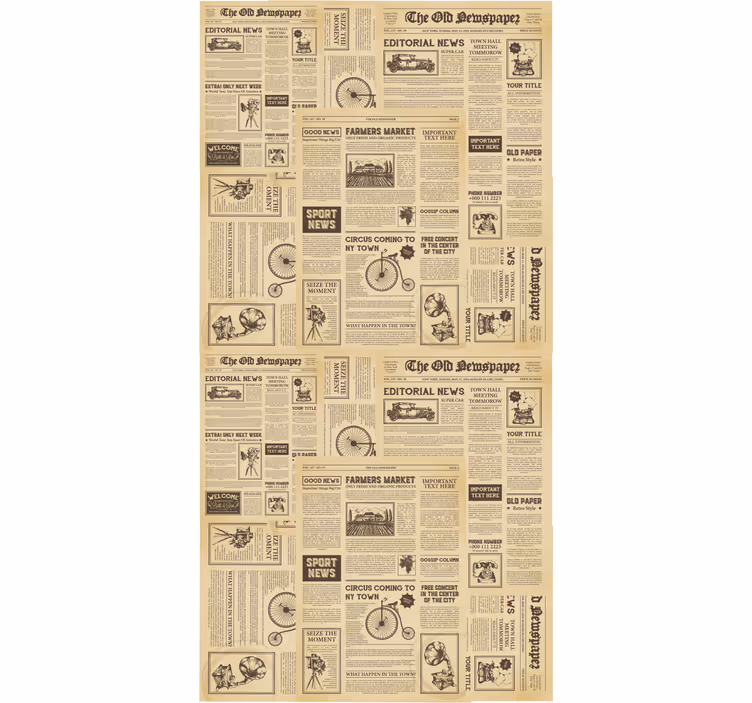 Tenda a rullo per ufficio giornale americano vintage - TenStickers