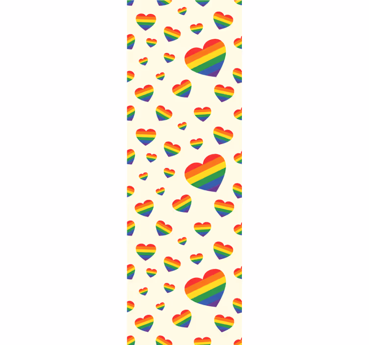 Tenda a rullo camera ragazzi cuori arcobaleno - TenStickers