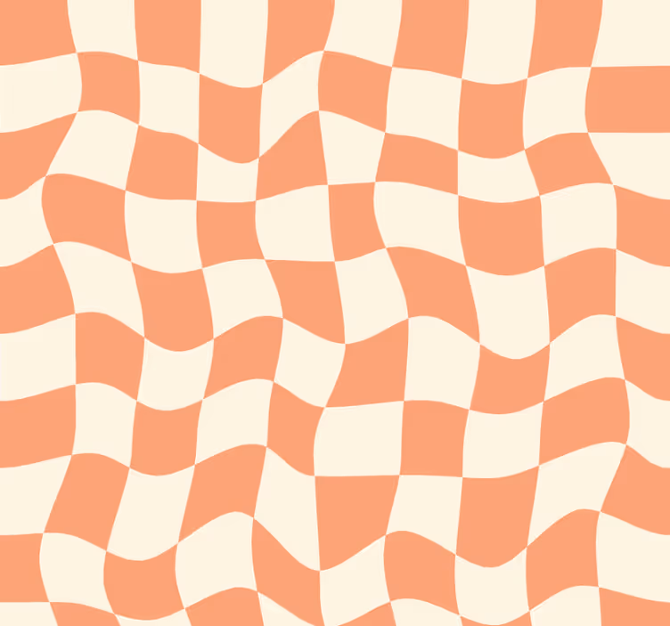 Tenda a rullo camera ragazzi motivo checkered groovy - TenStickers