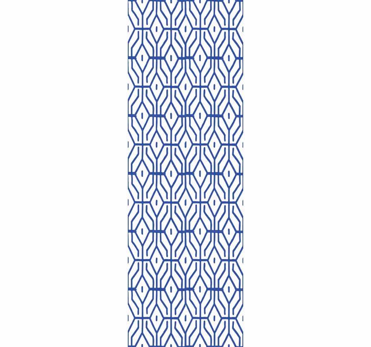 Tenda a rullo camera ragazzi motivo lineare blu eclectico - TenStickers