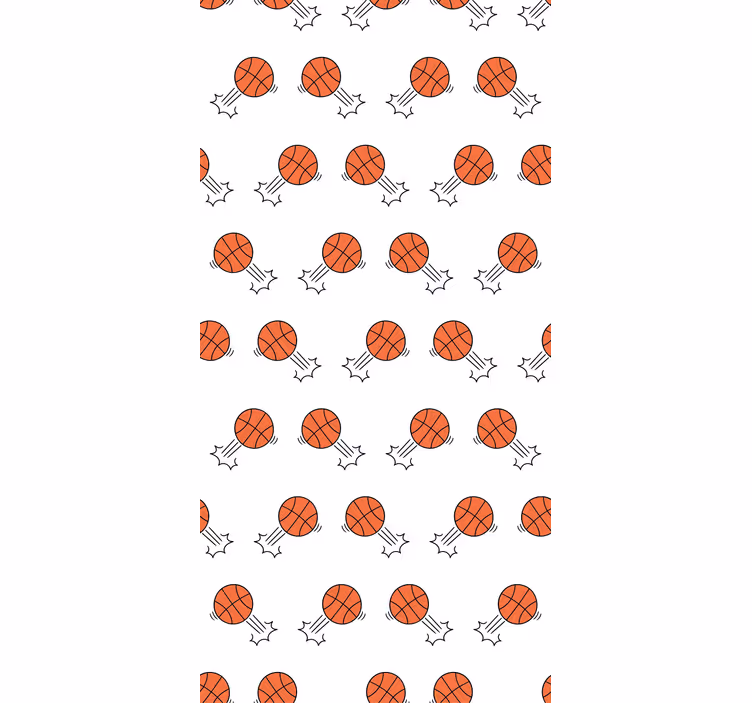Tenda a rullo camera ragazzi sfondo palloni da basket - TenStickers