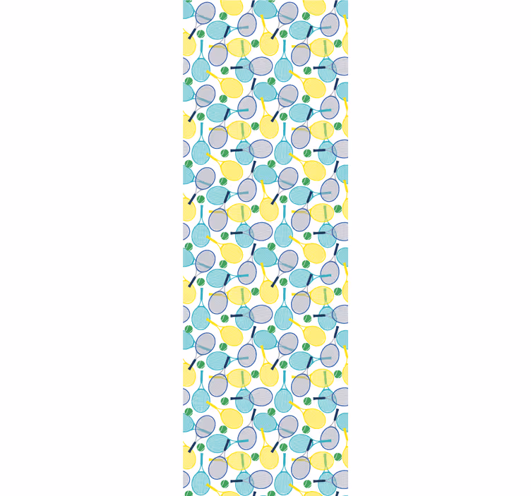Tenda a rullo camera ragazzi con motivi racchette colorate - TenStickers