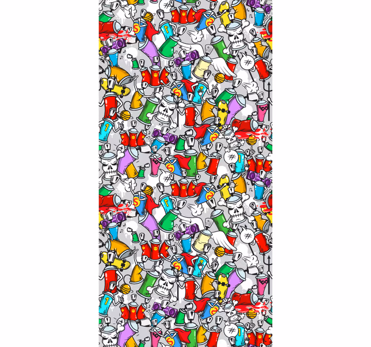 Tenda a rullo camera ragazzi bombolette spray colorate - TenStickers