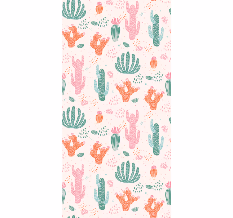 Tenda a rullo camera ragazzi con motivo cactus colorato - TenStickers