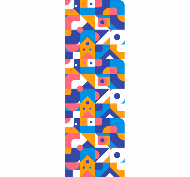 Tenda a rullo camera ragazzi mosaico geometrico colorato - TenStickers